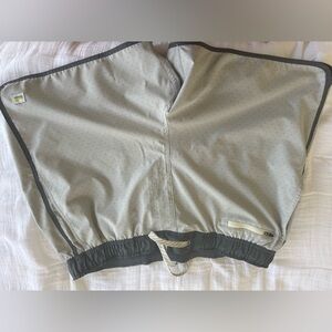 Vuori Gray Athletic Shorts with Black Trim